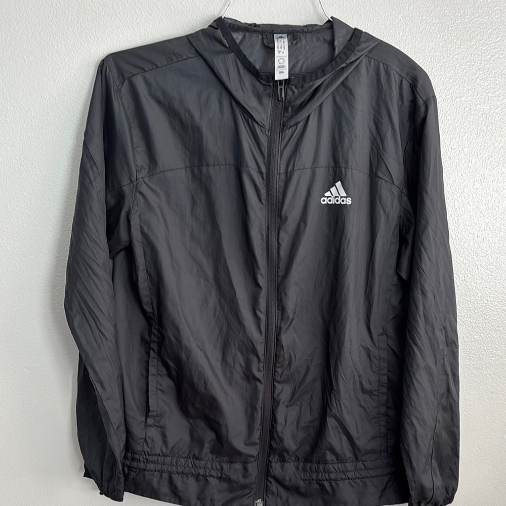 Adidas Black Windbreaker Jacket